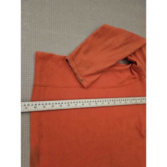 REI Co-op Long Sleeve 1/4 Zip Fleece Pullover Sweater Men's Medium Orange - Picture 7 of 11